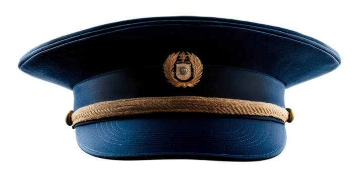 World war ii naval cap with embroidered emblem historical military artifact transparent background
