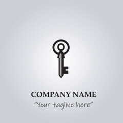 Key logo company design vector illustration
