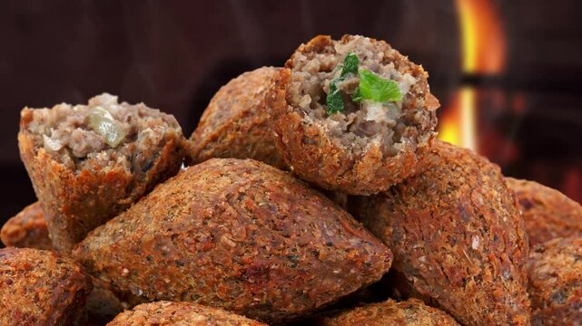 Kibbeh, a traditional Arab snack, quibe