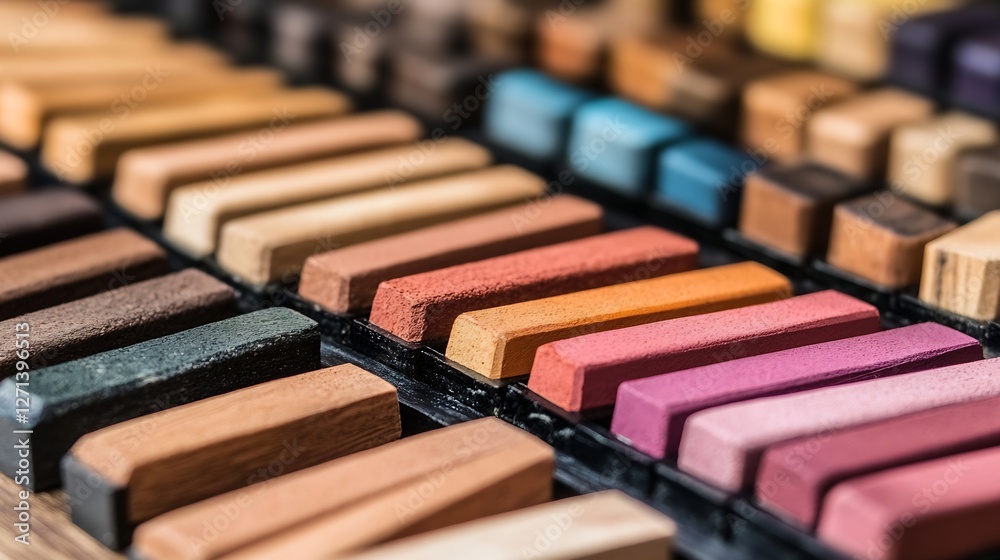 Aufkleber vibrant assortment of artist pastels neatly arranged showcasing color diversity for art projects : g