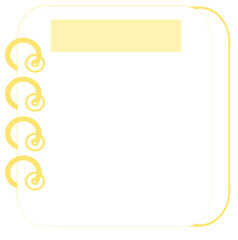 yellow frame for any text with a paper clip