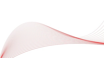 Abstract waves lines minimal elegant red color 4k illustration. White background 4k illustration Seamless looping.