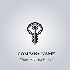 Key logo company design vector illustration
