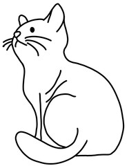 black cat vector illustration
