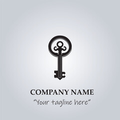 Key logo company design vector illustration
