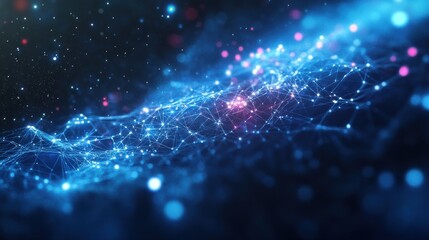 Abstract polygonal space. Global network graphic concept. Glowing lines background. Graphic concept for your design