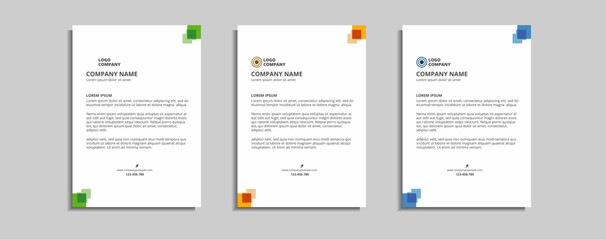 modern corporate letterhead template design