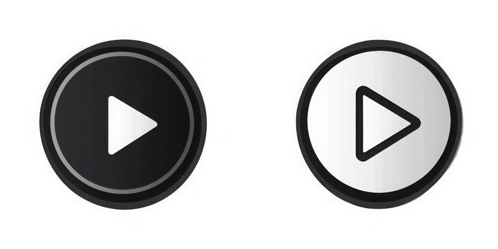 Play button icons on transparent backdrop. Digita webl vector