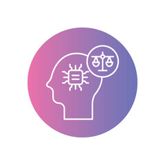 Fairness In Ai icons vector stock illustration