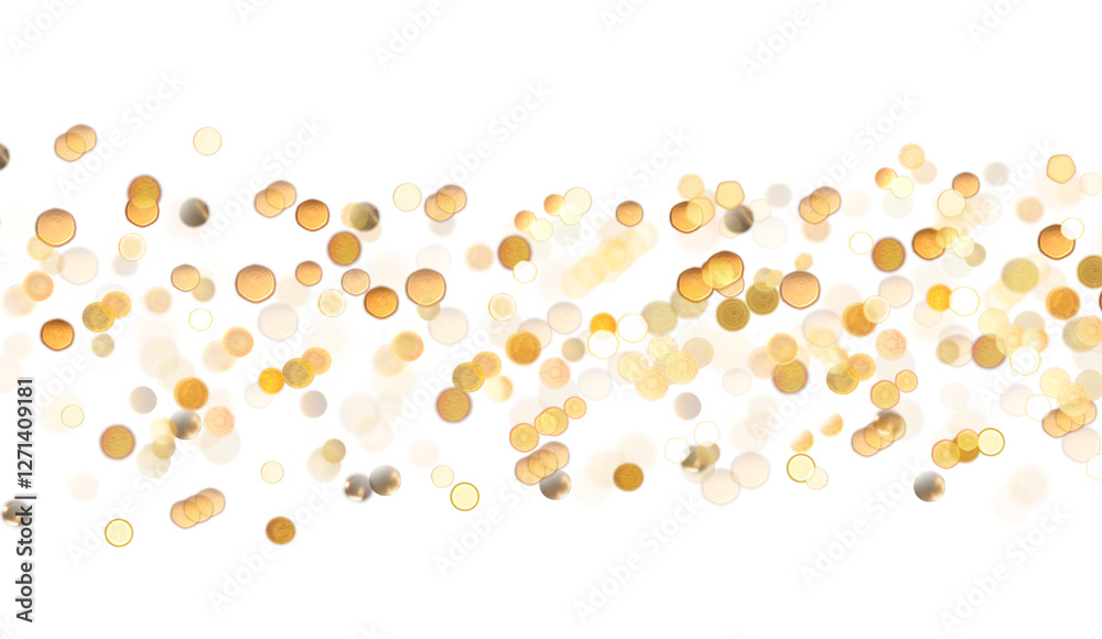 Wall mural blurred bokeh colors light glowing on transparent background