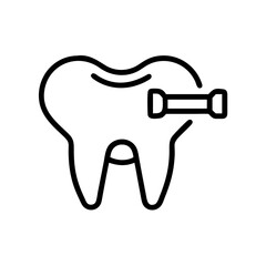 Tooth Dental Care Icons – Oral Hygiene, Dentist Tools & Healthy Teeth Symbols