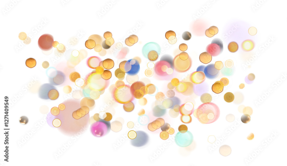 Canvas Prints blurred bokeh colors light glowing on transparent background