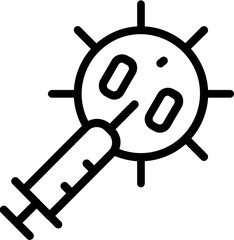 Microbiology experiment glyph vector icon