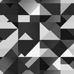 Black and White Triangle Seamless Pattern Geometric Gray Shades Design for Fashion Web and Print