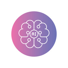 Ai Thinking icons vector stock illustration