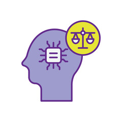 Fairness In Ai icons vector stock illustration