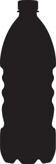 Plastic bottle black icon silhouette vector design