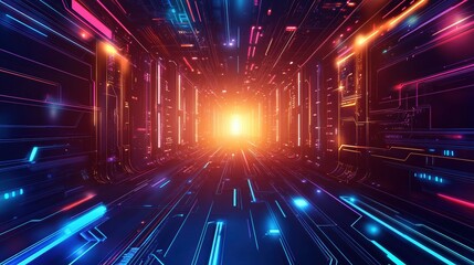 Glossy technology bright vector background