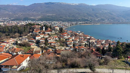Fototapeta premium Panoramic View of Ohrid and Ohrid Lake