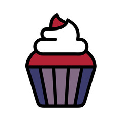 cupcake vector illustration 4th of july