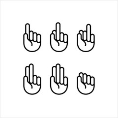 Obraz premium Human Hand Icon, Human Gesture Icon