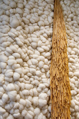 Textured Wool Felt Fabric Close-Up