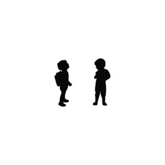 Childen silhouette