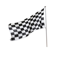 checkered racing flag isolated on transparent png