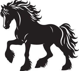 Obraz premium horse silhouette victor design isolated on the white background.
