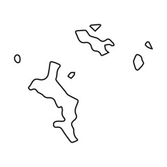map of Seychelles line icon