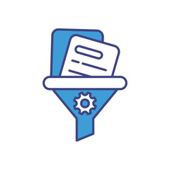 Filterd Data icons vector stock illustration