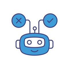 Automated Decision icons vector stock illustration