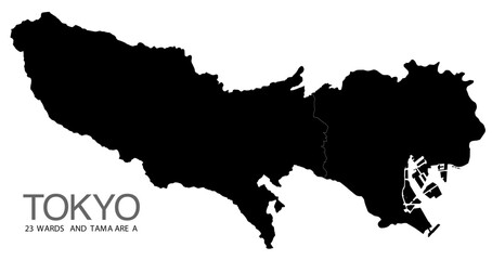 東京都黒地図_23区・多摩地区分け