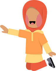 Character Of Happy Hijab Girl