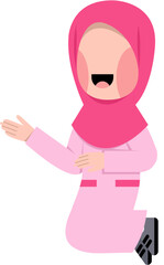 Character Of Happy Hijab Girl