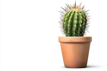 A vibrant cactus in a terracotta pot, perfect for adding a touch of greenery to any space or as a unique decorative element.