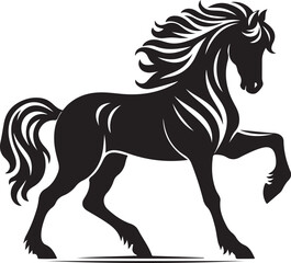 Obraz premium horse silhouette victor design isolated on the white background.