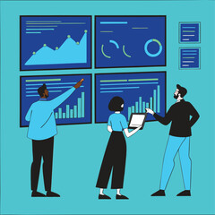  business flat vector illustration design style concept.