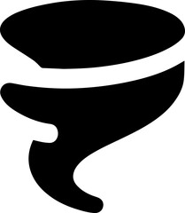 Tornado or Whirlwind, Silhouette, and Line Art Vector Illustration