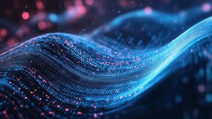 Big data flow technology and science vector background, tech abstraction with lines electronics and digital style in 3D dimensional perspective, abstract illustration.