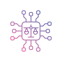 Ethical Ai Decision-making icons vector stock illustration