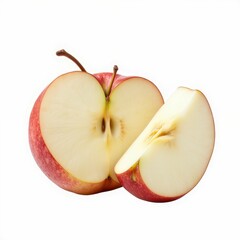 Sliced Gala Fruit Still Life Two Halves Fresh Sweet Healthy Eating Nutrition Red Studio Shot