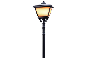 old fashioned street lamp isolated on transparent png