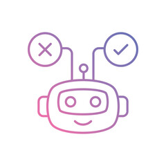 Automated Decision icons vector stock illustration