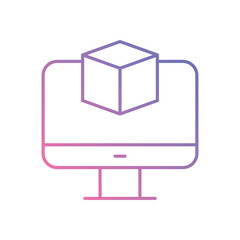 3d Modelling icons vector stock illustration