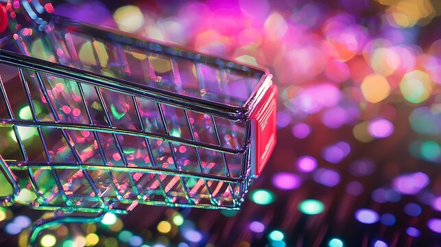 Online retailer personalizing user experience with AI-driven data, isolated on a soft lavender background