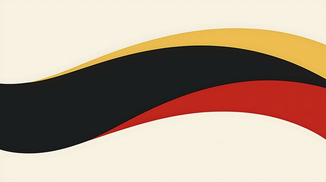 Stylized minimalist flag with abstract shapes forming a dynamic look