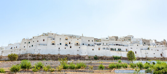 Obraz premium Ostuni, the white city shining under the summer sun in Puglia, Italy