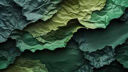 Obraz premium Obsidian olive green color gradient kraft paper grainy rough texture banner panoramic background