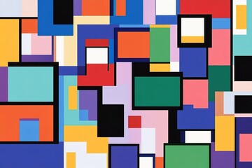 Vibrant Multicolored Building Blocks: Abstract Geometric Design, Perfect for Modern Presentations, Websites, and Branding Projects. Ideal for children's books, educational materials, playful          
